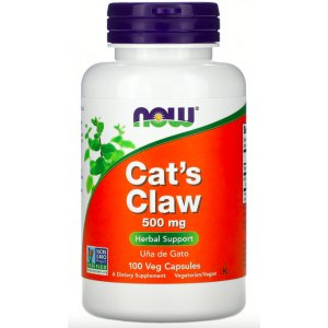 Кошачий коготь (древесная лиана), NOW, Cat's Claw 500 мг - 100 веган капс