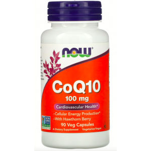 Коэнзим Q10 + плоды Боярышника , NOW, CoQ10 100 мг