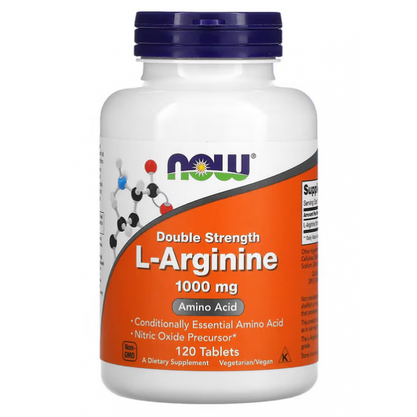 Л-Аргінін амінокислота, NOW, L-Arginine 1000 мг