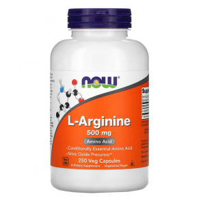 Л-Аргінін амінокислота, NOW, L-Arginine 500 мг 