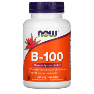 Комплекс витаминов группы В повышенной концентрации, NOW, Vitamin B-100 