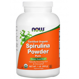 Спіруліна (суперфуд), NOW, Spirulina powder - 454 г
