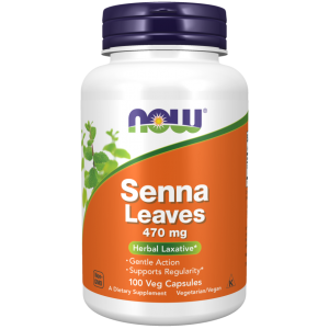 Листья Сенны (очистка кишечника), NOW, Senna Leaves 470 мг - 100 веган капс