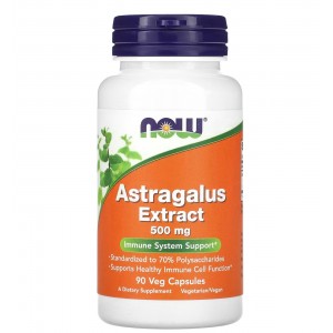 Екстракт кореня астрагала перетинчастого, NOW, Astragalus Extract 500 мг - 90 веган капс