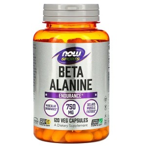Бета-Аланин 750 мг, NOW, Beta Alanine 750 мг - 120 веган капс