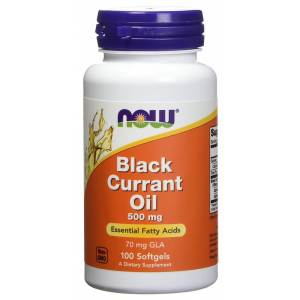 Масло чорної смородини, NOW, Black currant oil 500 mg - 100 гель капс