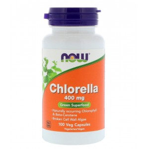 Хлорела 400 мг, NOW, Chlorella 400 мг - 100 веган капс