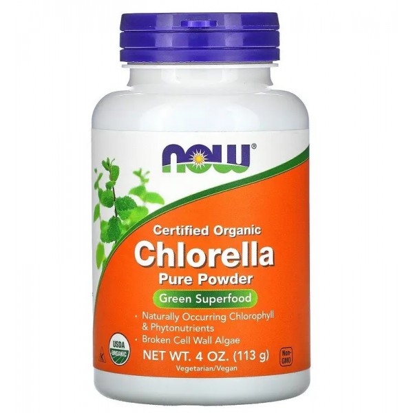 Хлорелла в порошку, NOW, Chlorella - 113 г