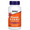 Вітамін Д3 + К2, NOW, Vitamin D3 & K-2 1000 МЕ/45 мкг - 120 веган капс