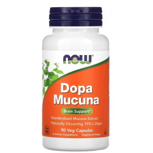 Екстракт насіння мукуни (Л-Допа), NOW, Dopa Mucuna - 90 веган капс