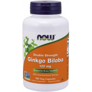 Екстракт Гінкго Білоба з високою концентрацією 120 мг, NOW, Ginkgo Biloba 120 мг - 100 веган капс