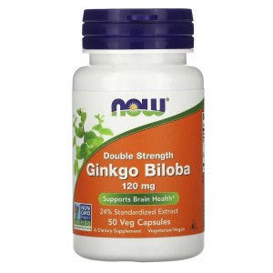 Экстракт Гинкго Билоба с высокой концентрацией 120 мг, NOW, Ginkgo Biloba 120 мг
