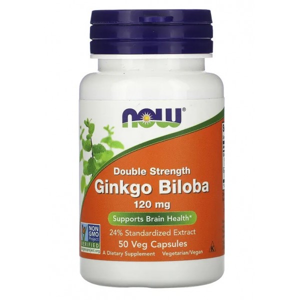 Екстракт Гінкго Білоба з високою концентрацією 120 мг, NOW, Ginkgo Biloba 120 мг