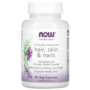 Комплекс для волосся, нігтів і шкіри, NOW, Hair Skin Nails - 90 веган капс