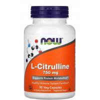 Амінокислота Л-Цитрулін 750 мг, NOW, L-Citrulline 750 мг - 90 веган капс