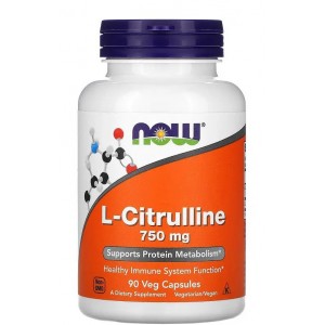 Амінокислота Л-Цитрулін 750 мг, NOW, L-Citrulline 750 мг - 90 веган капс