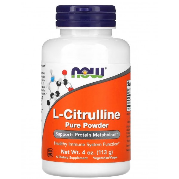 100% чистий Л-цитрулін, NOW, L-Citrulline Pure -113 г