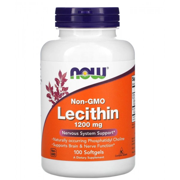 Соєвий Лецитин, NOW, Lecithin 1200 мг