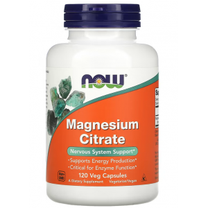 Магній Цитрат, NOW, Magnesium Сitrate - 120 веган капс