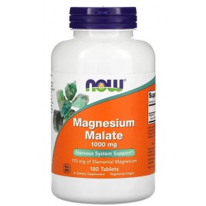 Магний в форме малат 1000 мг, NOW, Magnesium 1000 мг - 180 таб