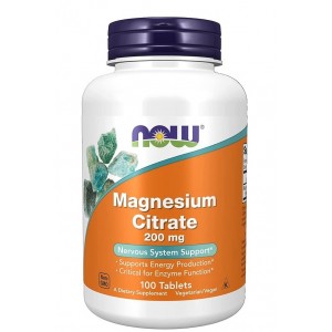 Магний Цитрат 200 мг, NOW, Magnesium 200 мг 