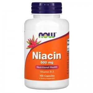 Витамин В3 500 мг, NOW, Niacin 500 мг