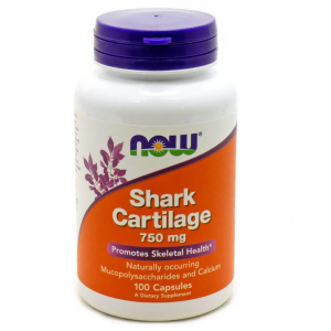 Акулячий хрящ, NOW, Shark Cartilage 750 mg - 100 капс