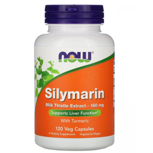 Сілімарин (Екстракт Розторопші) + Куркума, NOW, Silymarin 150 мг
