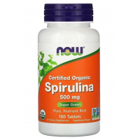 Спіруліна, NOW, Spirulina 500 мг 