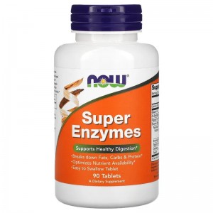 Комплексная смесь ферментов, NOW, Super Enzymes - 90 таб