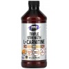 Л-карнитин Carnipure + Витамин В12, NOW, Carnitine Liquid 3000 мг - 473 мл