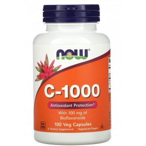 Вітамін С + біофлавоноїди, NOW, C-1000 RH Bioflavonoids 