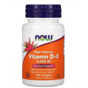 Витамин Д3 (2000 МЕ), NOW, Vitamin D-3 2000 MЕ