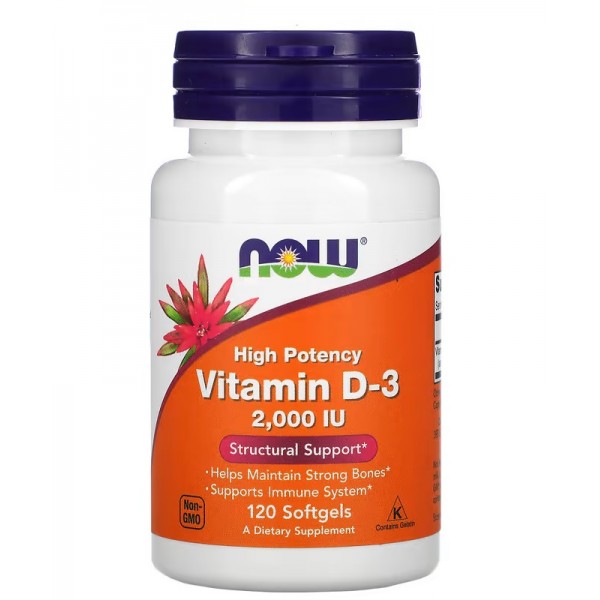 Вітамін Д3 (2000 МО), NOW, Vitamin D-3 2000 MO
