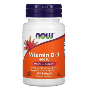 Витамин Д-3, NOW, Vitamin D3 400 ME 