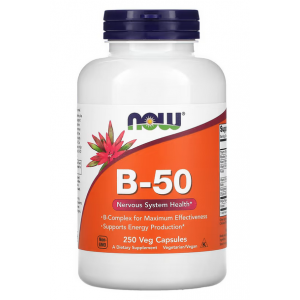 Вітаміни групи B, NOW, B-50