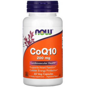 Коензим Q10, NOW, CoQ10 200 мг