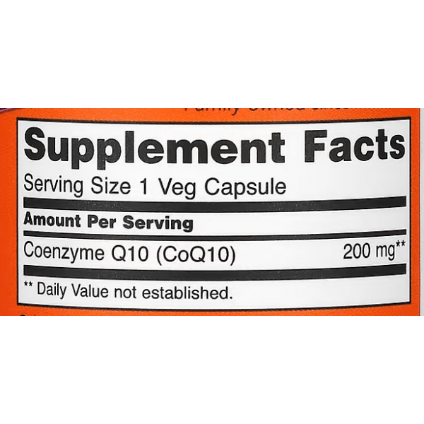 Коензим Q10, NOW, CoQ10 200 мг