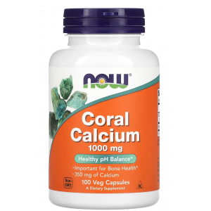 Кораловый кальций 1000 мг, NOW, Coral Calcium 1000 мг - 100 веган капс