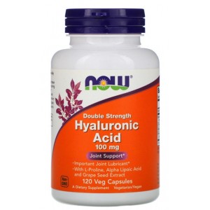 NOW, Hyaluronic Acid 100 мг - 120 веган капс