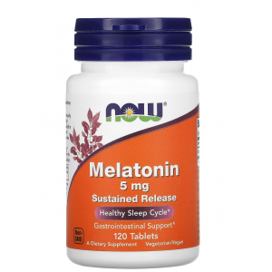 Мелатонин 5 мг, NOW, Melatonin 5 мг - 120 таб