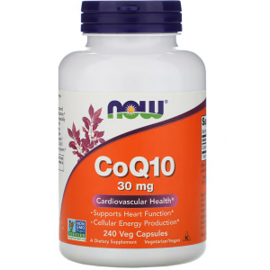Коензим Q10, NOW, CoQ10 30 мг