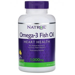 Омега-3 зі смаком лимону, Natrol, Omega-3 Fish Oil 1000 мг - 150 гель капс