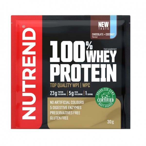 100% Сироватковий протеїн (пробник), Nutrend, 100% Whey Protein - 30 г 