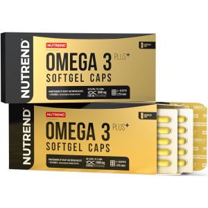 Омега 3 з додаванням вітаміну Д3, Nutrend, Omega 3 Plus - 120 гель капс