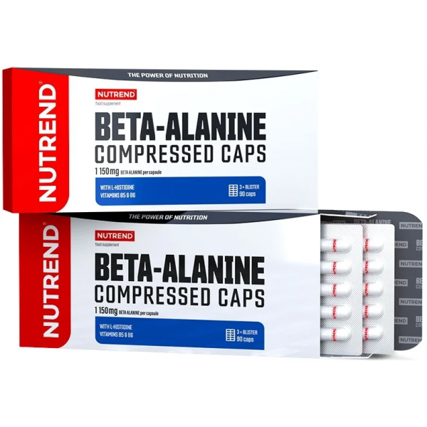 Бета-Аланін + Гістідін з вітамінами В5,В6, Nutrend, Beta Alanine - 90 капс