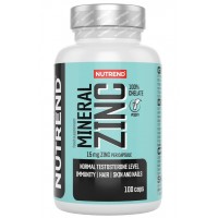 Бісгліцинат Цинку, Nutrend, Mineral Zinc 100% Chelate - 100 капс