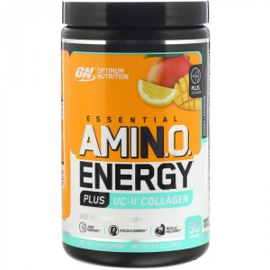 Амінокислоти з кофеїном + Колаген, Optimum Nutrition, Amino Energy UC-II - 270 г