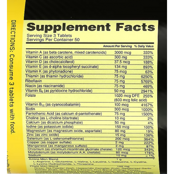 Вітамінно-мінеральний комплекс для чоловіків, Optimum Nutrition, Opti-Men - 150 таб