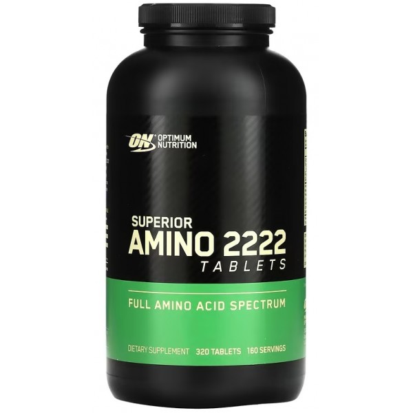 Суміш амінокислот, Optimum Nutrition, Superior Amino 2222 Tabs - 320 таб